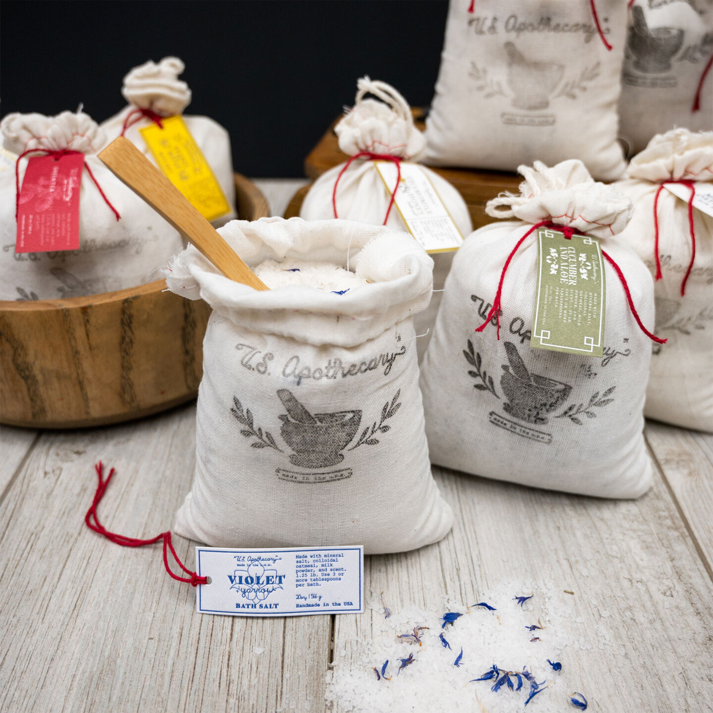 U.S. Apothecary Bath Salt bags